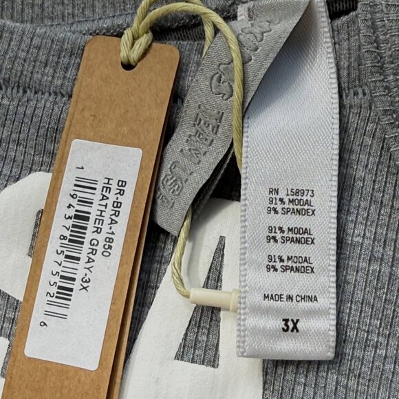 SKIMS Soft Lounge Bralette Team USA Heather Gray 3X - Picture 5 of 8